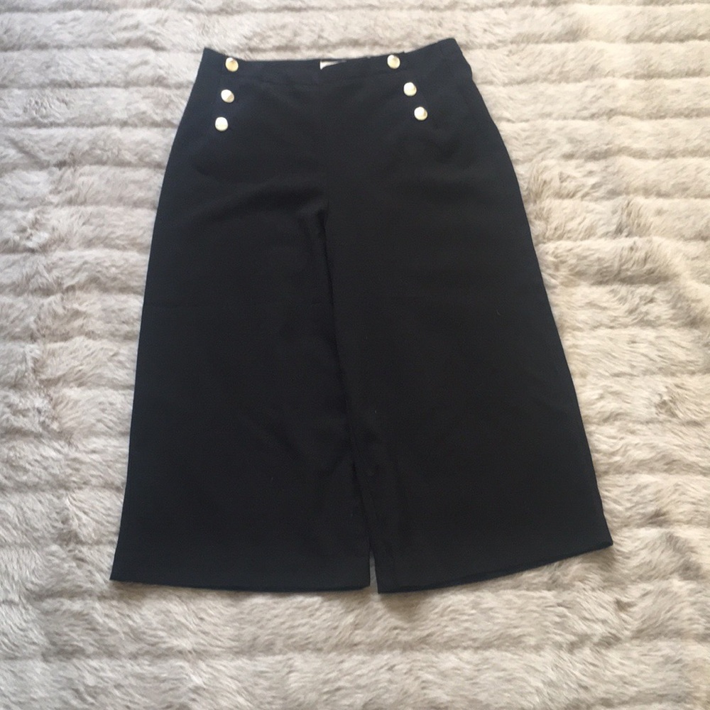 Black High Waist Culottes